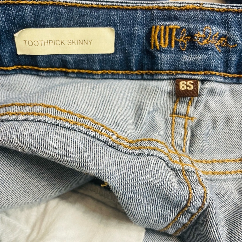 Kut from the Kloth Dark blue Wash toothpick Skinny ankle Jeans womens 6 S - Picture 12 of 12